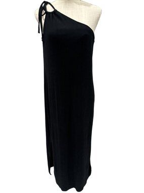 Old Navy Black One Shoulder Tie Cotton Dress Tall XL